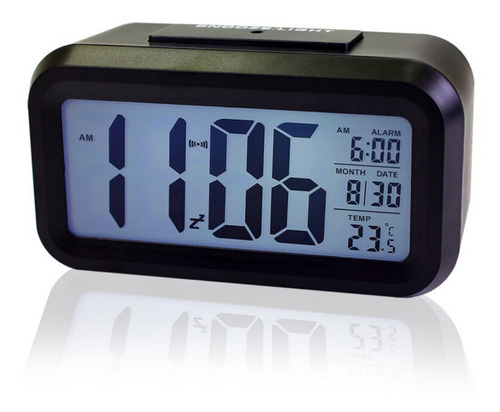 Relogio Digital Display Led 12/24 Alarme Luz Noturna Pilha 