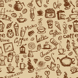 Papel De Parede Café Cozinha Marrom Autocolante Lavável