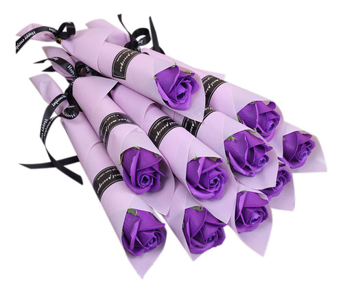 30 Rosas De Jabón Para Regalos De Boda, Color Morado