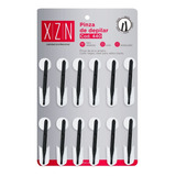 Pinza Para Depilar Negra Xzn X 6u. Medio Blister