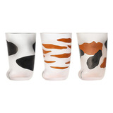 Set De Vasos Con Diseño De Pata De Gato, 3 Piezas