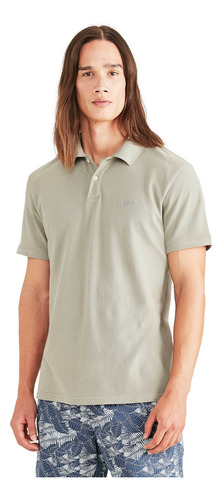 Polera Hombre Polo Rib Collar Slim Fit Grisáceo Dockers