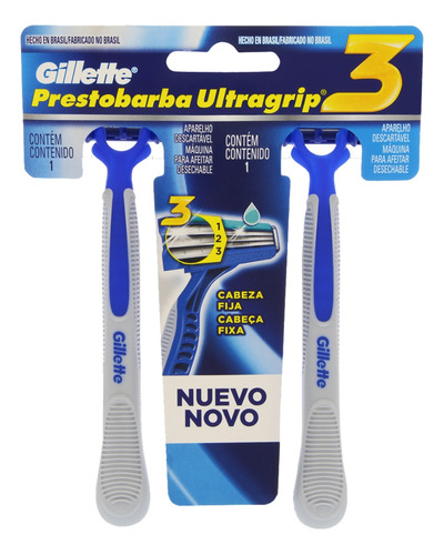 Barbeador Gillette Ultragrip3 Descartável 2 Un