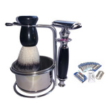 Kit Clasico Barbero Isopo Posillo Afeitadora Barberia Barber