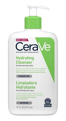 Limpiador Facial Hidratante 473ml Cerave