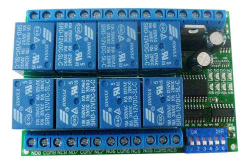 12 V 8ch Rs485 Relé Modbus Rtu Protocolo De Puerto Serie Rem