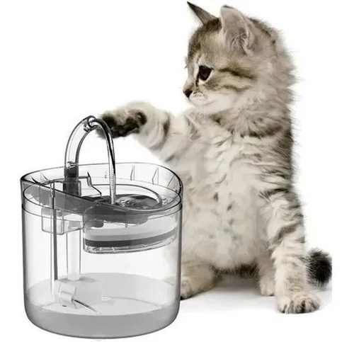 Fuente De Agua Para Mascotas Perros Y Gatos Transparente.