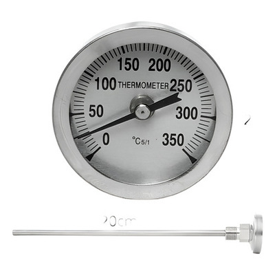 Termômetro Inox Forno Iglu A Lenha Haste Grande 20cm 350ºc