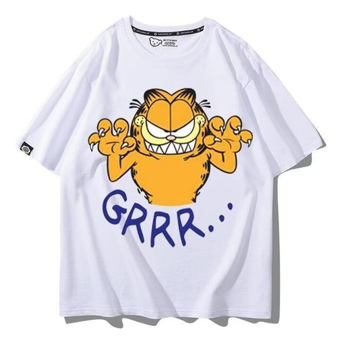 Camiseta De Manga Corta Con Estampado Digital De Garfield Ca