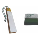 Strop De Couro Com Cabo + Massa Jacaré Verde Cromo 145 Gr