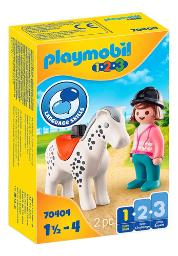 1.2.3 Jinete Con Caballo Playmobil Ploppy 277404