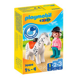 1.2.3 Jinete Con Caballo Playmobil Ploppy 277404