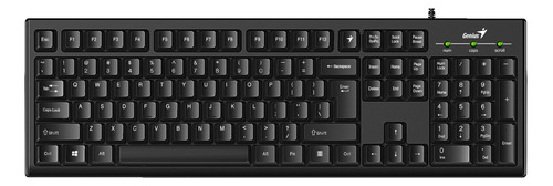 Teclado De Una Mano Genius Smart Kb-100 Qwerty Español Color Negro