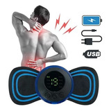 Massageador Elétrico Corporal Muscular Usb Recarregável Cor Preto