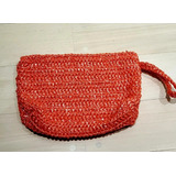 Clucht Tejido Crochet Hilo Nylon Color Coral. Divino. Usado