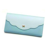 Billetera Mujer Sobre Azul Con Solapa - M03-0054