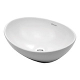 Pileta Lavatorio Apoyo Oval Slim Vanitory Piazza A082 Blanco