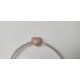 Pulsera Brazalete Pandora Corazon Diamond De Plata Original