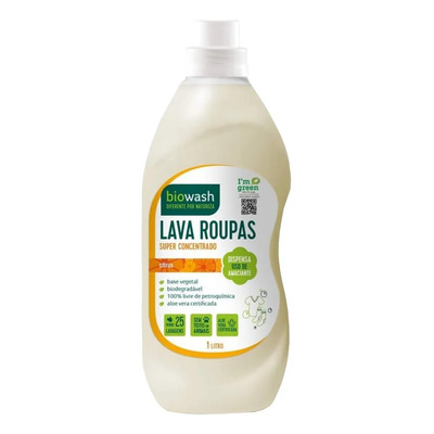 Lava Roupas Vegano Biodegradável Citrus 1l - Biowash | MercadoLivre