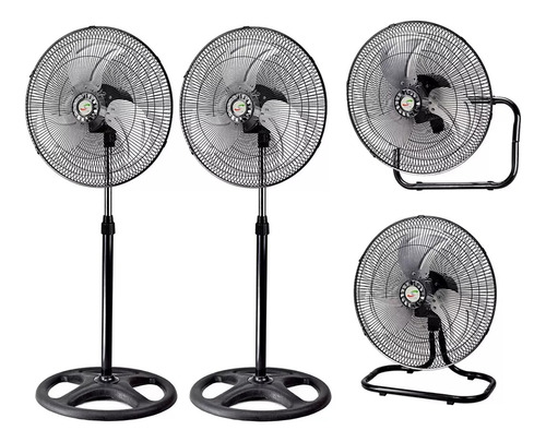 Ventilador Metal 3 En 1 Muro/pie/sobremesa 18  Pack 2