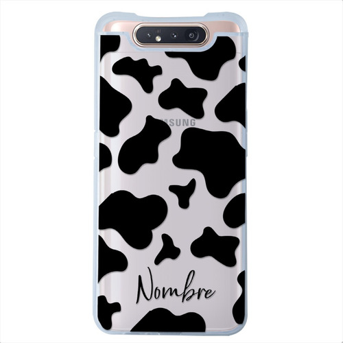 Funda Galaxy Animal Print Vaca Con Tu Nombre