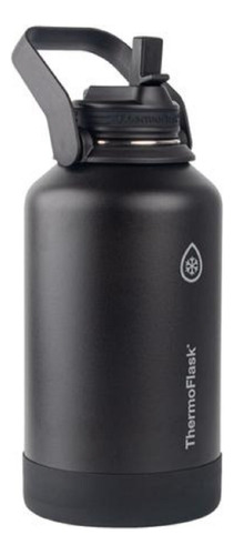 Termo Con Tapa Y Sorbete Incluido 1.9 L Thermoflask Color Negro