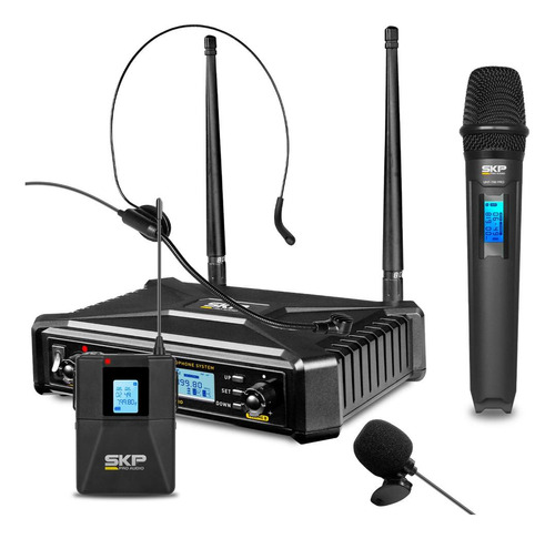 Micrófono Inalámbrico Multifrec. Skp Uhf 700pro