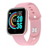 Relógio Digital Smartwatch D20 Rosa Bluetooth Android Ios  