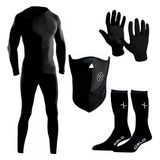 Kit Termico Remera + Calza + Guantes + Máscara+medias Fas**