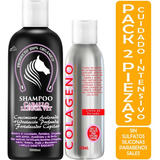 Shampoo Extracto Cola De Caballo 1l +crema Capilar Colágeno 
