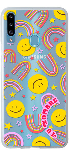 Funda Para Galaxy Para Mujer Caritas Felices Con Nombre