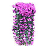 Flor Colgante Flores Artificiales Pared Violeta