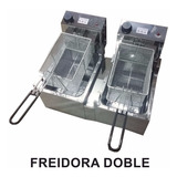 Freidora Electrica Doble Canasto 16 Lts Roa Acero Inoxidable