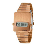 Relogio Lince Feminino Digital Sdr4634l Rose Espelhado