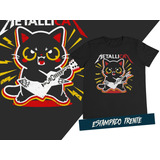 Camiseta Thrash Metal Metallica Gatos 