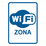Señalización Aviso Metálico Zona Wifi 20x15 Cms Exterior