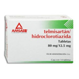Telmisartán, Hidroclorotiazida 80/12.5 Mg Con 28 Tabletas