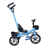 Triciclo Infantil Com Apoiador - Azul