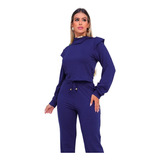 Conjunto Feminino Moletinho Mulher Menina Casual Boutelle