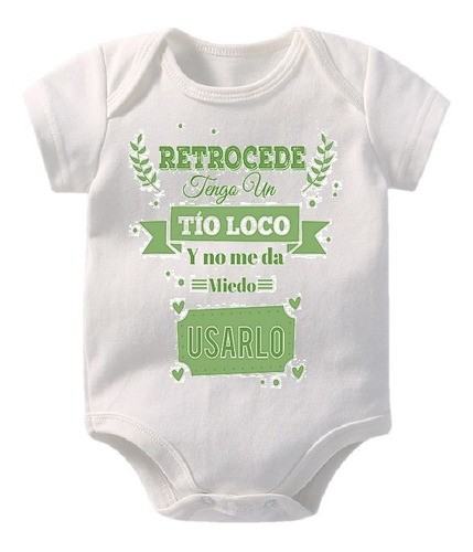 Body Para Bebe Personalizado Mamelucos Para Bebe Tio Loco 