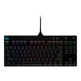 Teclado Gamer Pc Qwerty Logitech G Pro Mecanico Usb Rgb 