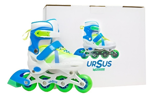 Rollers Ursus Verde/azul/blanco Talle 31-34