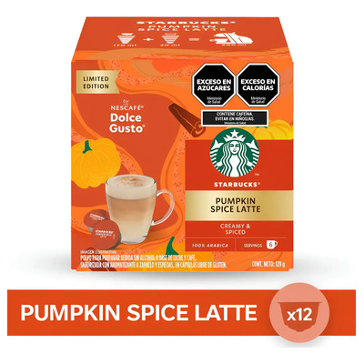 Caja X12 Capsulas Pumpkin Spice Latte Starbucks Dolce Gusto | MercadoLibre