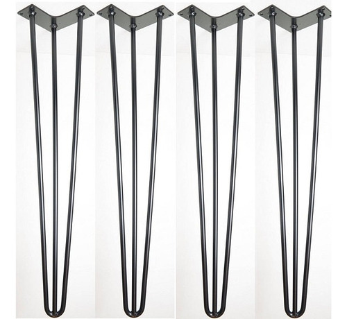 X4 Patas De Hierro Hairpin Legs Super Reforzadas 74cm!!!