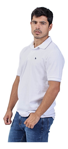 Chomba De Jersey Blanco, Hombre. Bravo Jeans. Talle S Al 4xl