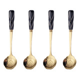 Cuchara De Postre Olive Spoons, Mango Largo, 4 Unidades