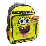 Mochila Bob Esponja Escolar Esp 16 Con Llavero Original