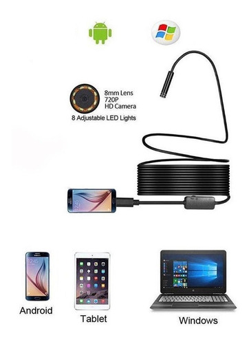 Camara Endoscopio 3.5 M Foto/video Android Y Pc Rigido/flexi