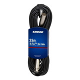 Cable Xlr Shure C25j Para Microfono Balanceado  De 7.6m H-m