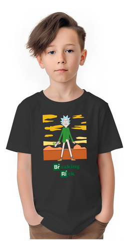 Polera Niños Breaking Rick And Morty 100% Algodón Wiwi